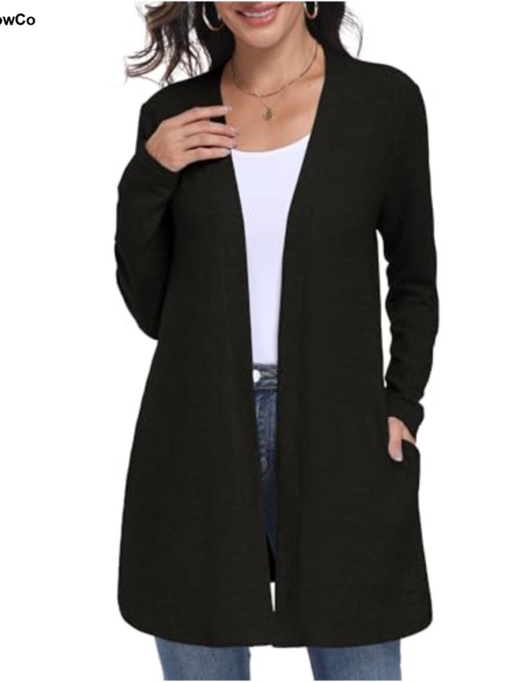 Lepunuo Women's Long Sleeve Lightweight Open Front Cardigan Sweater with Pockets